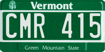 VT license plate CMR415