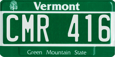 VT license plate CMR416