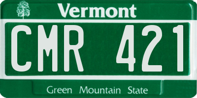 VT license plate CMR421