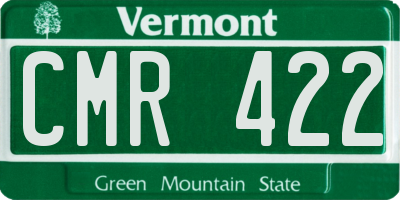 VT license plate CMR422