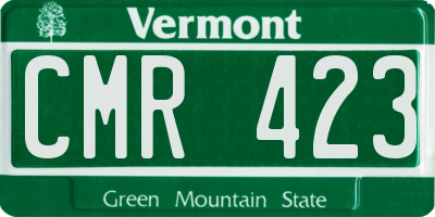 VT license plate CMR423
