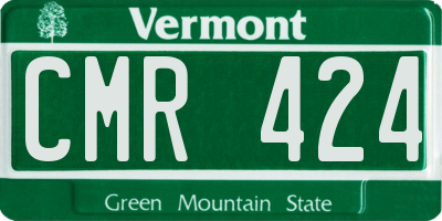 VT license plate CMR424