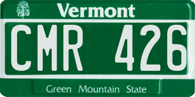 VT license plate CMR426