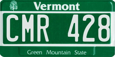 VT license plate CMR428