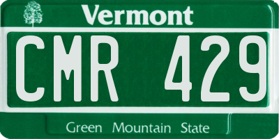 VT license plate CMR429