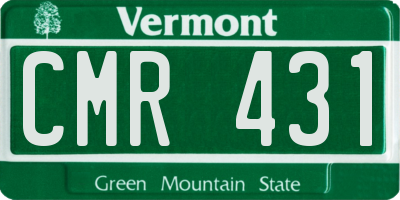 VT license plate CMR431