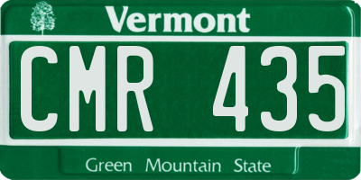 VT license plate CMR435