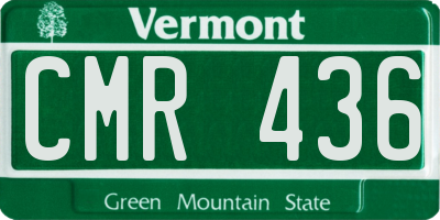 VT license plate CMR436