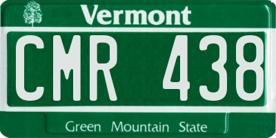 VT license plate CMR438