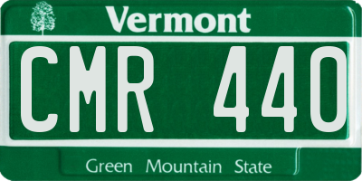VT license plate CMR440