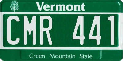 VT license plate CMR441