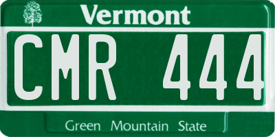 VT license plate CMR444