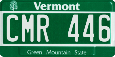 VT license plate CMR446