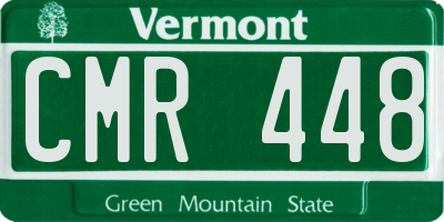 VT license plate CMR448