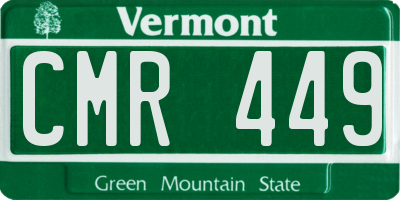VT license plate CMR449