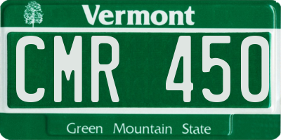 VT license plate CMR450