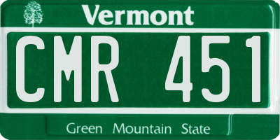 VT license plate CMR451