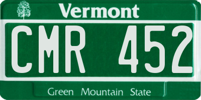 VT license plate CMR452