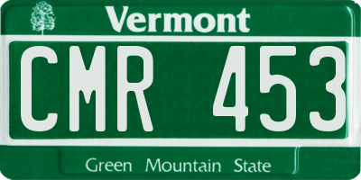 VT license plate CMR453