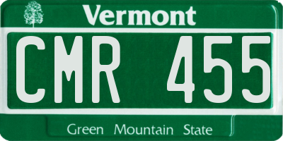 VT license plate CMR455