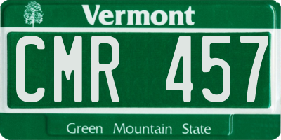 VT license plate CMR457