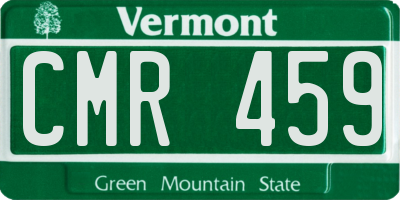 VT license plate CMR459