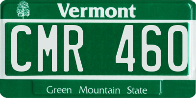 VT license plate CMR460