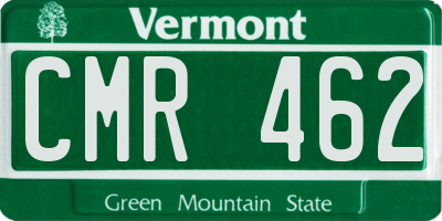 VT license plate CMR462