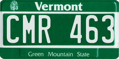 VT license plate CMR463