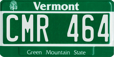 VT license plate CMR464