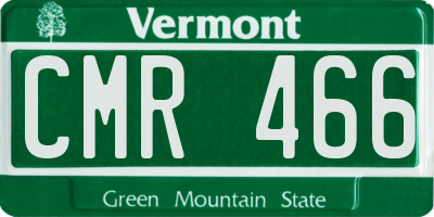 VT license plate CMR466