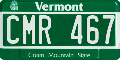 VT license plate CMR467