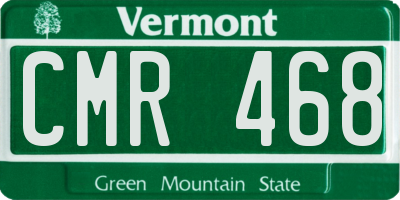 VT license plate CMR468