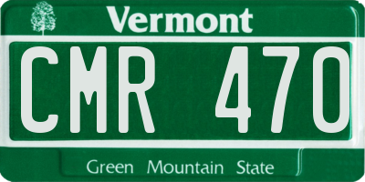VT license plate CMR470