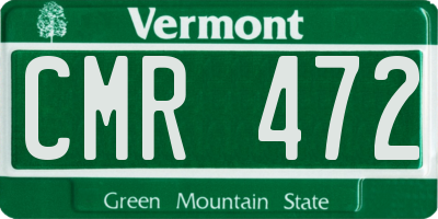 VT license plate CMR472