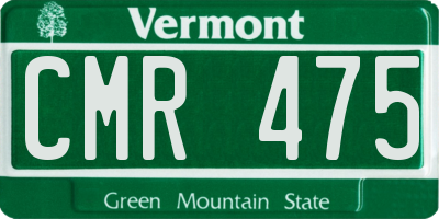VT license plate CMR475