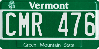 VT license plate CMR476