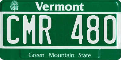 VT license plate CMR480