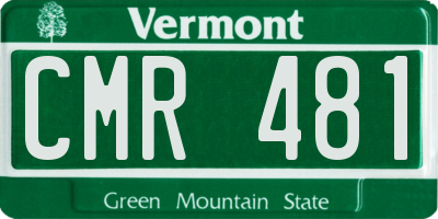 VT license plate CMR481