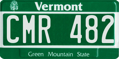 VT license plate CMR482