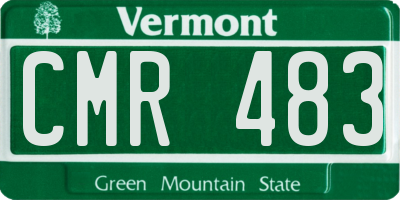 VT license plate CMR483