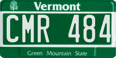 VT license plate CMR484