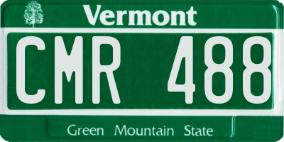 VT license plate CMR488