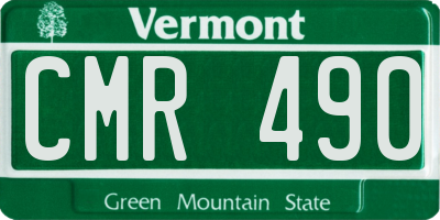VT license plate CMR490