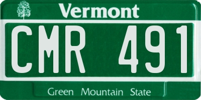 VT license plate CMR491