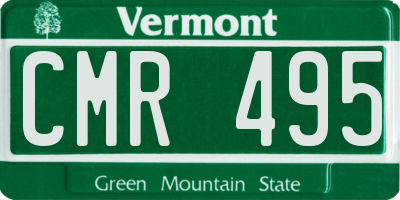 VT license plate CMR495