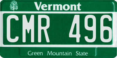 VT license plate CMR496