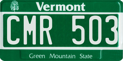 VT license plate CMR503