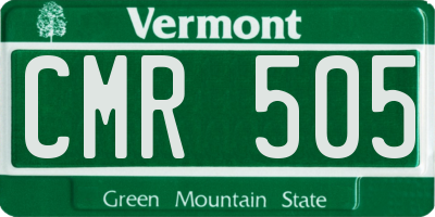 VT license plate CMR505