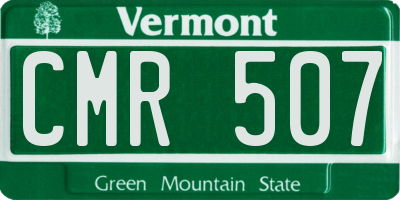 VT license plate CMR507